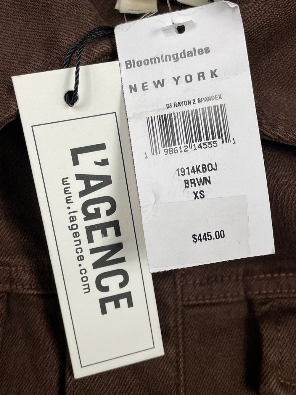 NWT L’Agence Koda Crop Jacket Brown Fringe Festival Sz XS - Picture 10 of 16